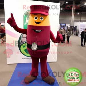 Maroon Pesto Pasta mascot...