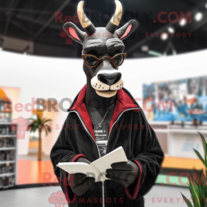 Zwart Okapi-mascottekostuum...