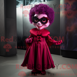 Magenta vampyrmaskot kostym...