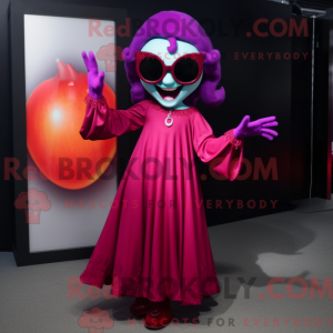 Magenta vampyr maskot...