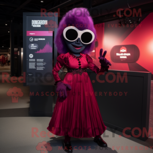 Magenta vampyr maskot...