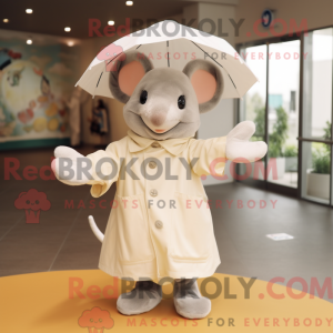 Cream Mouse mascottekostuum...