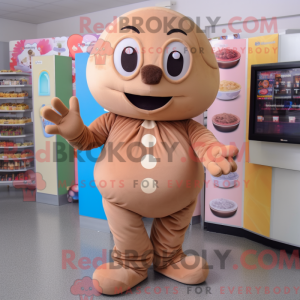 Tan Candy maskot kostume...