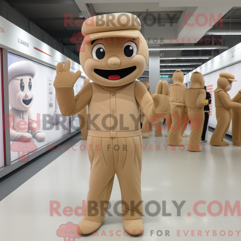 Figura de máscara Tan Candy com capuz e macacão e foto - Mascotes de doces - REBROKO_343069 - RedBrokoly.com