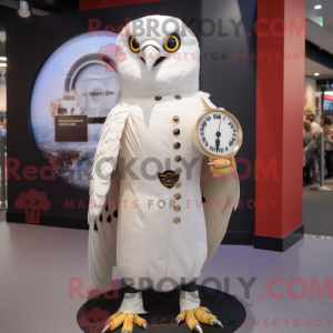 Cream Falcon mascot costume...