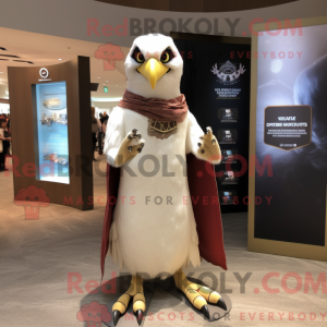 Cream Falcon mascot costume...