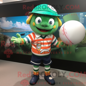 Green Clown Fish maskot...