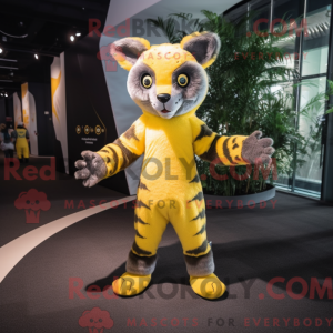 Gul Civet-maskotdraktfigur...