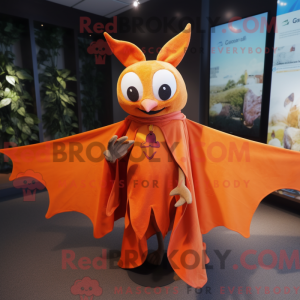 Orange flagermus maskot...