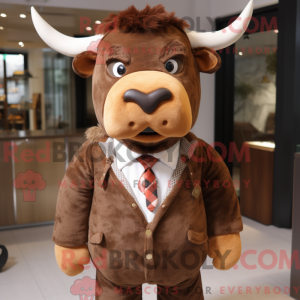 Brown Bull-maskotdraktfigur...