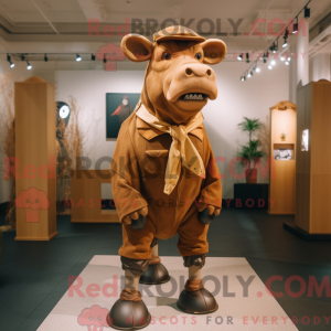 Brown Bull mascottekostuum...