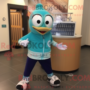 Turkis par skøyter maskot...