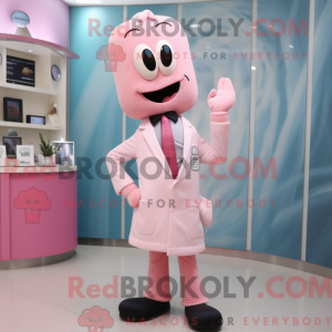 Pink Doctor maskot kostume...