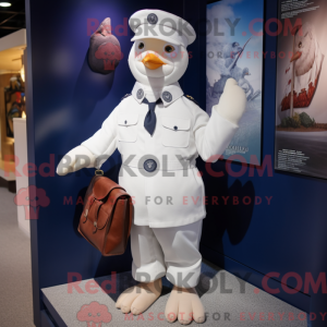 Navy Dove maskotdraktfigur...