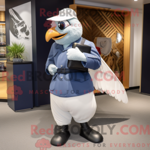 Navy Dove maskot kostume...