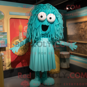 Turquoise Spaghetti mascot...