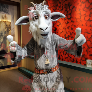 Zilvergeit mascottekostuum...