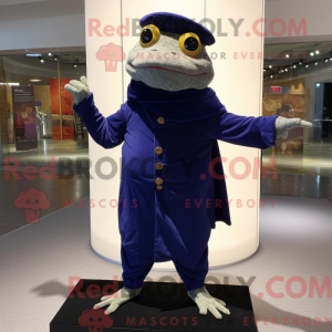 Navy Frog-mascottekostuum...