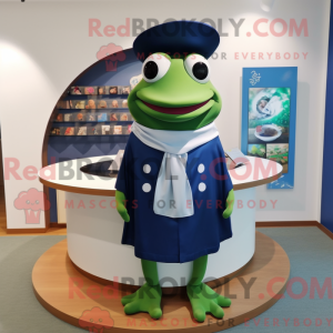 Navy Frog-mascottekostuum...