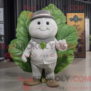 Grey Cabbage Leaf maskot...