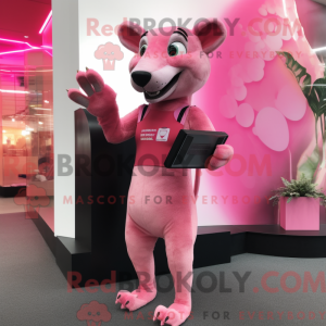 Pink Thylacosmilus mascot...