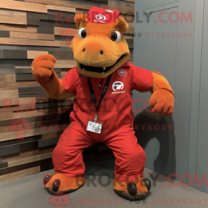 Rød Máscara de Ankylosaurus...