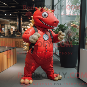 Rød Máscara de Ankylosaurus...