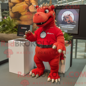 Rød Máscara de Ankylosaurus...