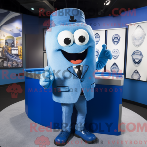 Blue Lasagna mascot costume...