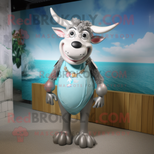 Silver Jersey Cow maskot...