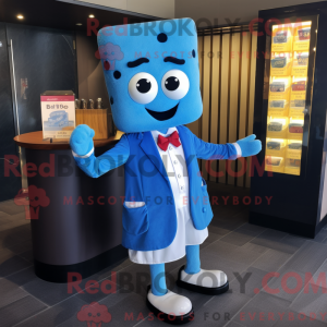 Blue Lasagna mascot costume...