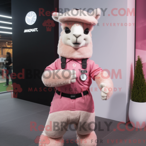 Roze Alpaca-mascottekostuum...