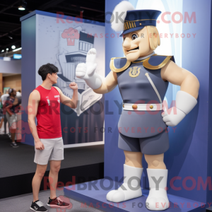 Navy Roman Soldier mascot...