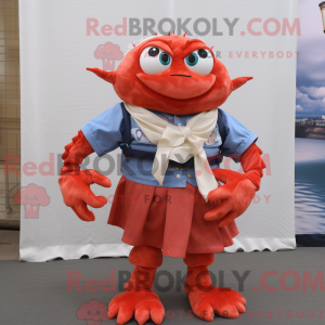 Disfraz de mascota cangrejo...