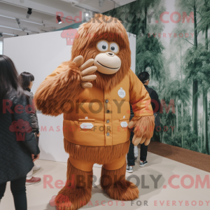 Tan orangutang maskot drakt...