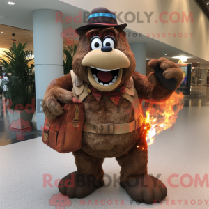 Brown Fire Eater mascot...
