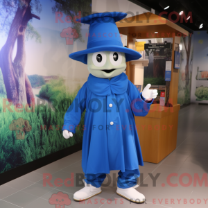 Blauer Magier Maskottchen...