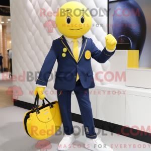 Navy Lemon maskot kostume...