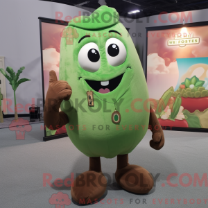 Brown Green Bean mascot...