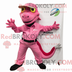 Pink Lizard-mascottekostuum...