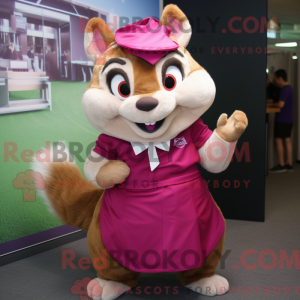 Magenta Chipmunk mascot...
