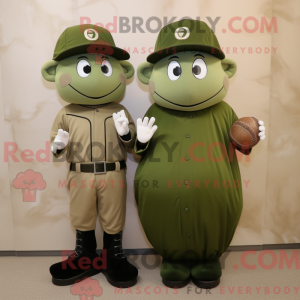 Olive Baseball Glove mascot...