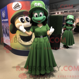 Olive Baseball Glove mascot...