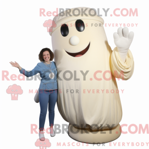 Krémová postava maskota...