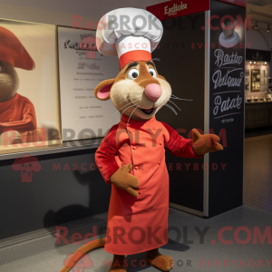Rød Ratatouille maskot...