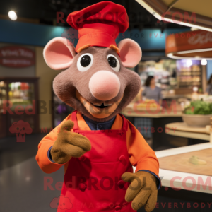 Personaggio mascotte rosso...