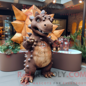 Brown Ankylosaurus mascot...