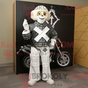 White Celtic Cross maskot...