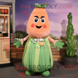 Peach Cucumber maskot drakt...