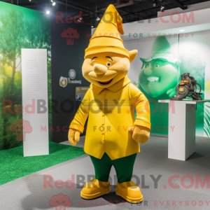Gul Leprechaun Hat máscara...